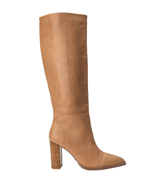 Tony Bianco Skyla Caramel Venice 9cm Knee High Boots Beige | SGEAH77569