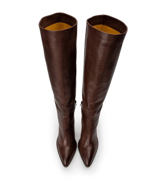 Tony Bianco Skyla Choc Como 9cm Heeled Boots Chocolate | XSGBH23447