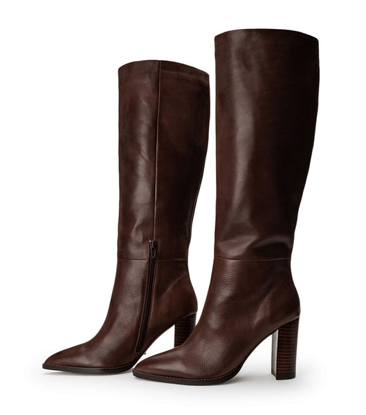 Tony Bianco Skyla Choc Como 9cm Heeled Boots Chocolate | XSGBH23447