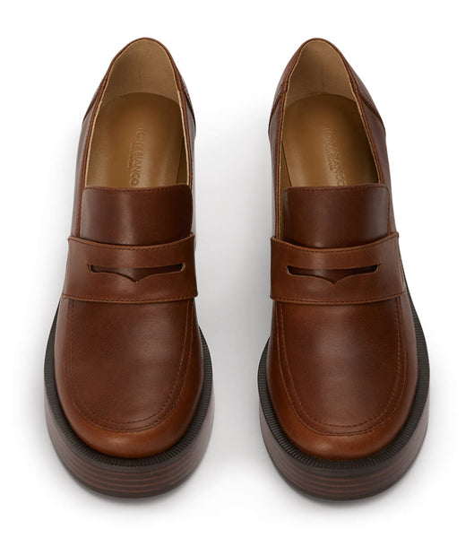 Tony Bianco Taranto Cognac 9cm Loafers Brown | ESGHC23872