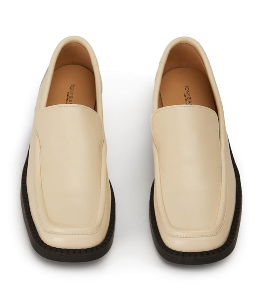 Tony Bianco Teddy Ecru Venice 4cm Loafers White | SGJKU83538