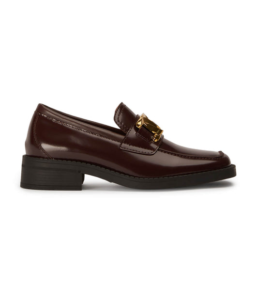 Tony Bianco Tia Vino Hi Shine 4cm Loafers Chocolate | SGQAV76409