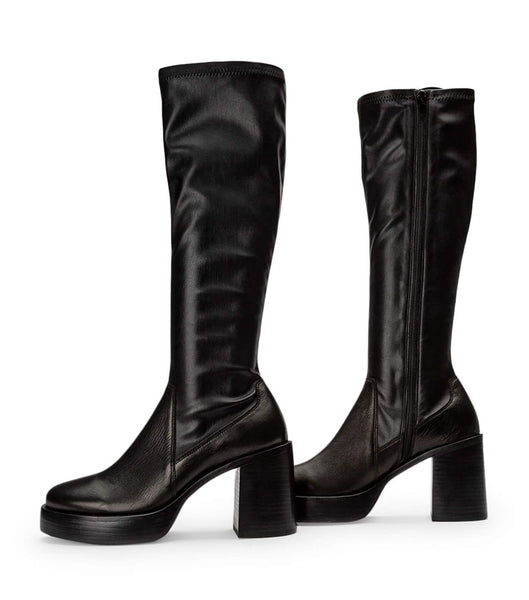 Tony Bianco Tibby Black Venice/Black Venezia 9cm Knee High Boots Black | SGICD94568