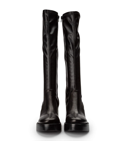 Tony Bianco Tibby Black Venice/Black Venezia 9cm Stretch Boots Black | SGJBT73415