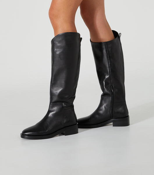 Tony Bianco Tyler Black Como 4cm Knee High Boots Black | SGCVG47654