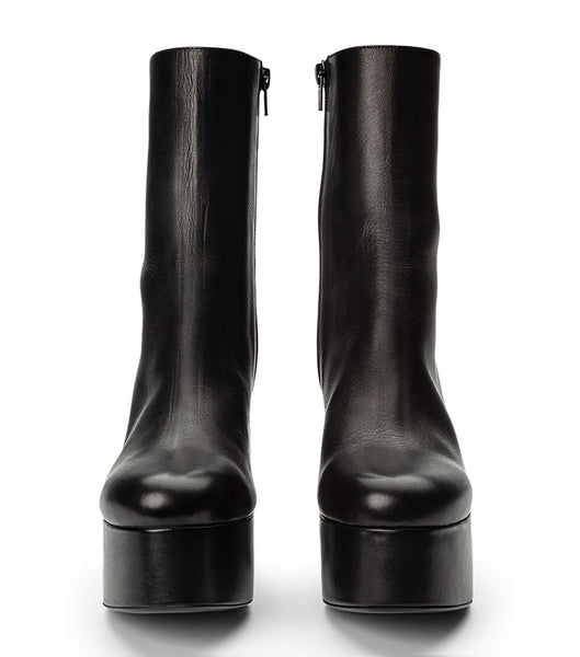 Tony Bianco Tyra Black Como 12cm Heeled Boots Black | USGND29890