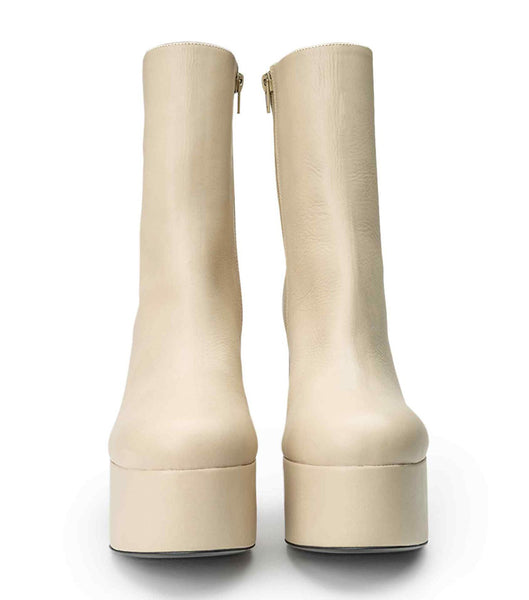 Tony Bianco Tyra Vanilla Venice 12cm Ankle Boots Light Yellow | MSGHR37026