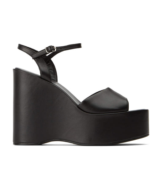 Tony Bianco Vanity Black Como 13cm Wedges Black | SGXMI34814