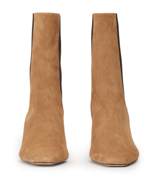 Tony Bianco Verona Butterscotch Suede 5cm Heeled Boots Brown | SGCVG23913