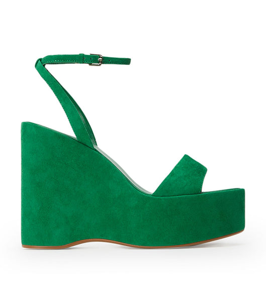 Tony Bianco Vesna Jade Suede 13cm Platform Shoes Green | PSGQX62416