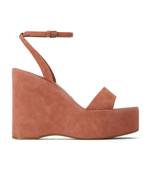 Tony Bianco Vesna Rose Suede 13cm Wedges Rose | SGQCS10400