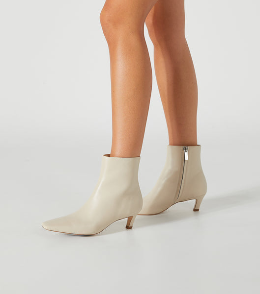 Tony Bianco Vicci Vanilla Nappa 5cm Ankle Boots Light Yellow | SGZPD68456