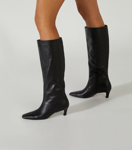 Tony Bianco Vixon Black Venice 5cm Knee High Boots Black | ZSGNQ29570