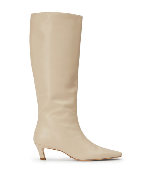 Tony Bianco Vixon Vanilla Nappa 5cm Heeled Boots Light Yellow | SSGNY13495