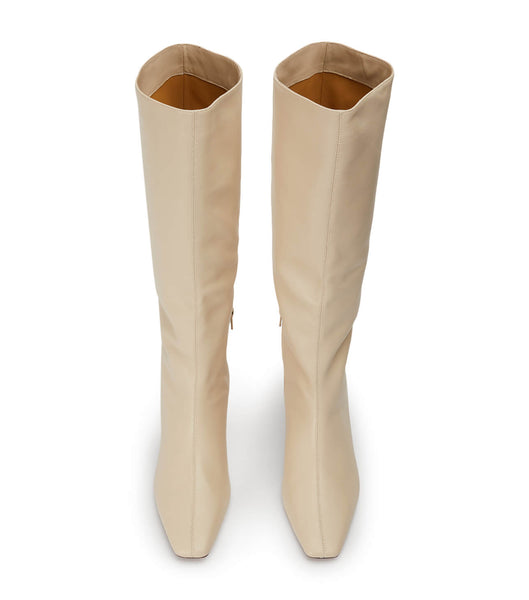 Tony Bianco Vixon Vanilla Nappa 5cm Knee High Boots Light Yellow | SGICD73932