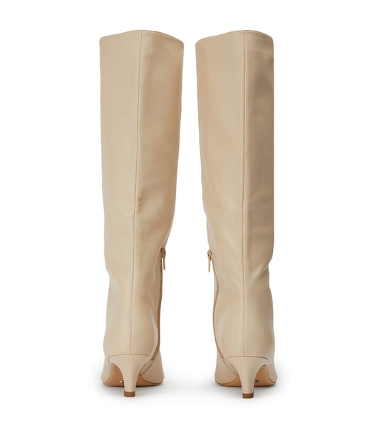 Tony Bianco Vixon Vanilla Nappa 5cm Knee High Boots Light Yellow | SGICD73932