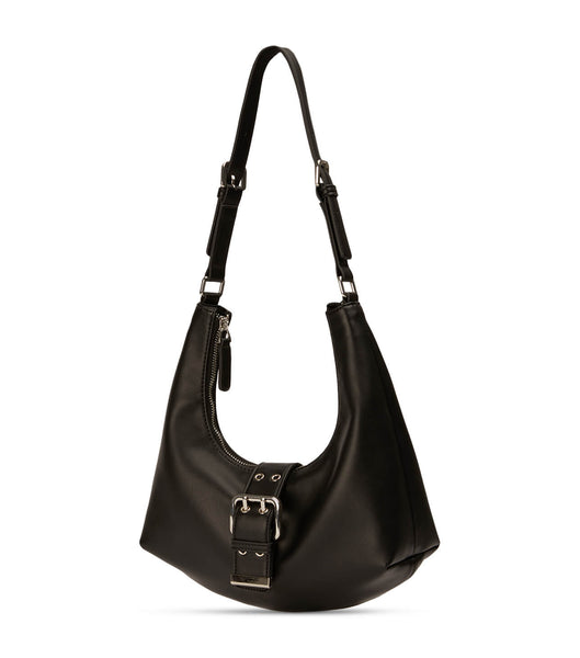 Tony Bianco Zali Black Leather Shoulder Bag Accessories Black | PSGQX91226