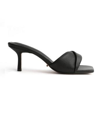 Tony Bianco Alexa Black Nappa 6.5cm Bridal Heels Black | SGXBR26520