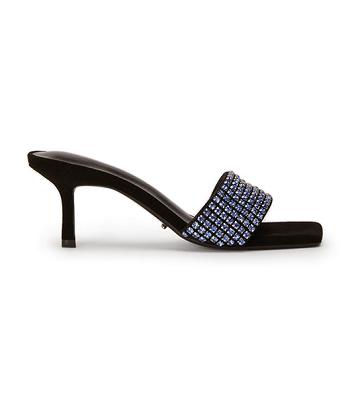 Tony Bianco Amos Blue Crystal/Black Suede 6.5cm Event Heels Blue / Black | DSGVO22105