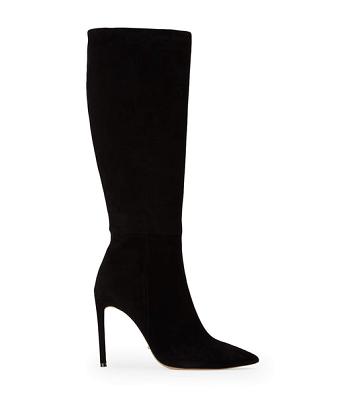 Tony Bianco Apollo Black Suede 10.5cm Mid Calf Boots Black | SGQCS27874