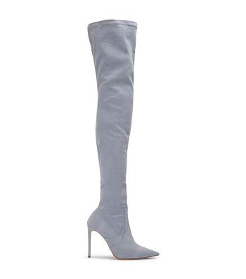 Tony Bianco Avah Denim Stretch 10.5cm Heeled Boots Blue | SGZDE59870