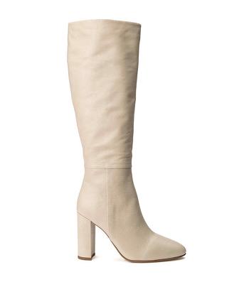 Tony Bianco Bellez Vanilla Venice 9.5cm Knee High Boots Light Yellow | QSGUV17178