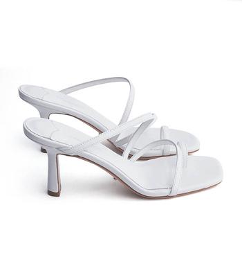 Tony Bianco Blossom White Sheep Nappa 7.5cm Low Heels White | TSGWZ51533