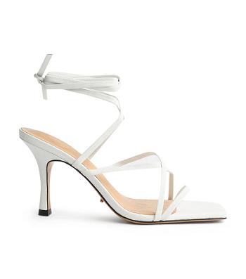 Tony Bianco Caden White Sheep Nappa 8.5cm Event Heels White | ESGHC85172