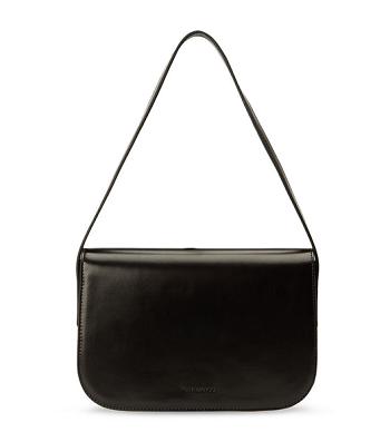 Tony Bianco Cecil Black Leather Shoulder Bag Accessories Black | BSGSO16392