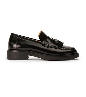 Tony Bianco Colt Black Hi Shine 4.5cm Loafers Black | SGZPD72296