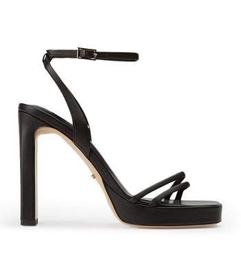 Tony Bianco Dandy Black Como 11.5cm Strappy Heels Black | SGNEJ66834