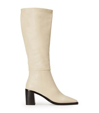 Tony Bianco Darby Ecru Venice 7.5cm Mid Calf Boots White | TSGWZ50459