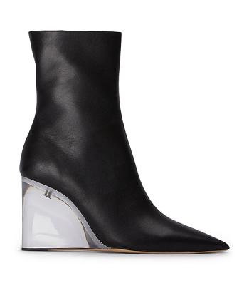 Tony Bianco Dasha Black Como/Clear 9.5cm Heeled Boots Black | PSGER89899