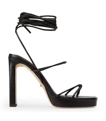 Tony Bianco Deon Black Nappa 11.5cm Block Heels Black | SGQCS93903