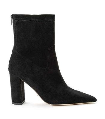 Tony Bianco Ellie Black Suede 8.5cm Ankle Boots Black | SGCVG55875