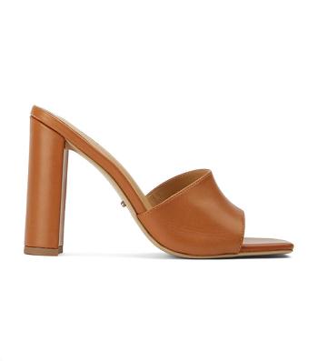 Tony Bianco Farani Tan Como 10.5cm Block Heels Brown | SSGVO24503