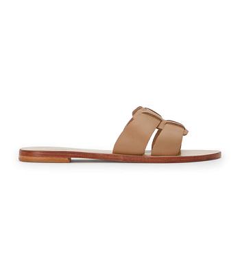 Tony Bianco Force Camel 1cm Flat Sandals Brown | SGDYB38309