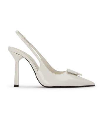 Tony Bianco Ginger White Hi Shine 10cm Court Shoes White | LSGSX25102