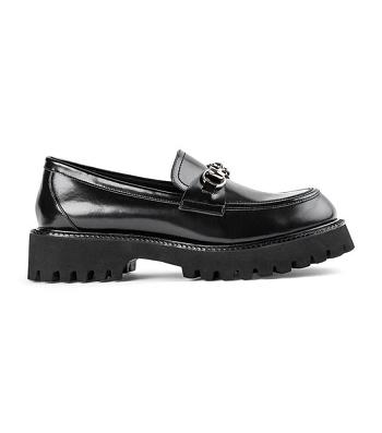 Tony Bianco Greer Black Hi Shine 4cm Loafers Black | SGJKU74062