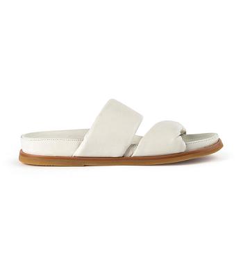 Tony Bianco Henry Dove Nappa 3.5cm Flat Sandals White | SSGVO41613