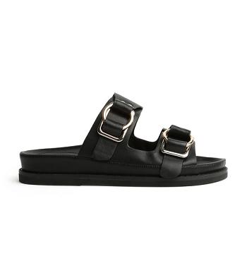 Tony Bianco Hunter Black Como 3.5cm Sandals Black | SGJKU39416