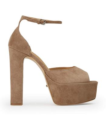 Tony Bianco Jayze Stone Suede 14cm Block Heels Grey | SGCVG88599