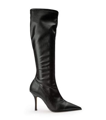 Tony Bianco Knight Black Venezia 9.5cm Knee High Boots Black | DSGKV37338