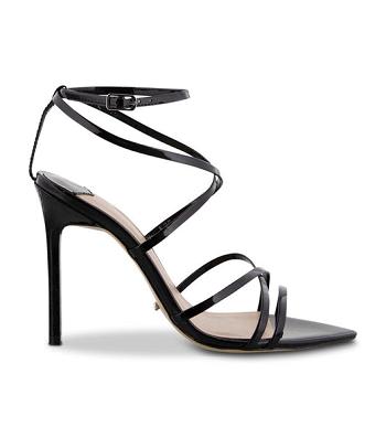 Tony Bianco Marcy Black Patent 10.5cm Strappy Heels Black | SGEAH12935