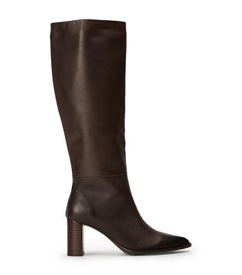 Tony Bianco Peppe Choc Como 7.5cm Knee High Boots Chocolate | SGJVR57931