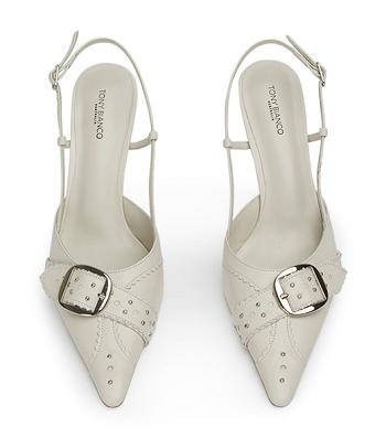 Tony Bianco Sadie Bone Venice 8cm Low Heels Beige | SGJBT99943