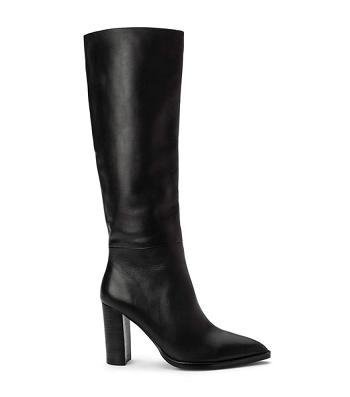 Tony Bianco Skyla Black Como 9cm Heeled Boots Black | GSGEC79398