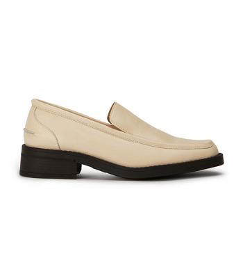 Tony Bianco Teddy Ecru Venice 4cm Loafers White | SGJKU83538