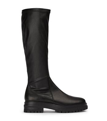 Tony Bianco Waze Black Venice/Black Venezia 4.5cm Knee High Boots Black | LSGTR10048