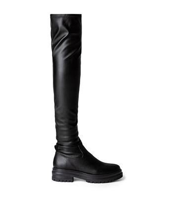 Tony Bianco Wild Black Venezia 4.5cm Combat Boots Black | QSGUV60724